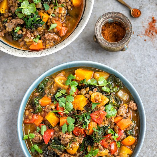 Lamb, Lentil and Squash Stew