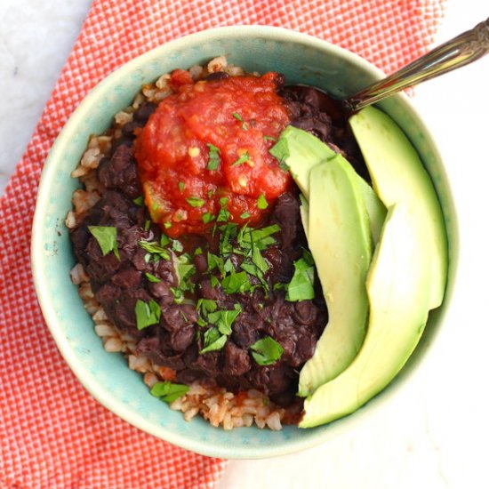 Easy Crockpot Black Beans