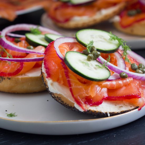 Bourbon and Beet Cured Lox