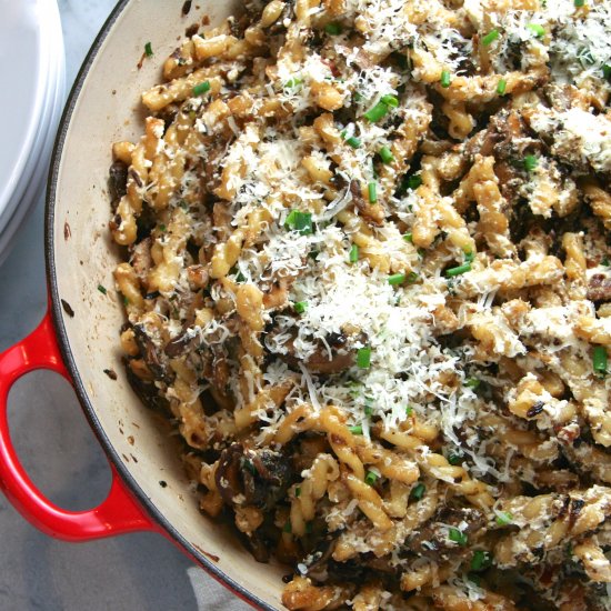 Gemelli with Shiitakes & Ricotta