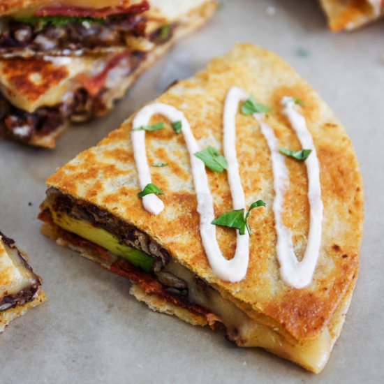 Black Bean and Chipotle Quesadillas