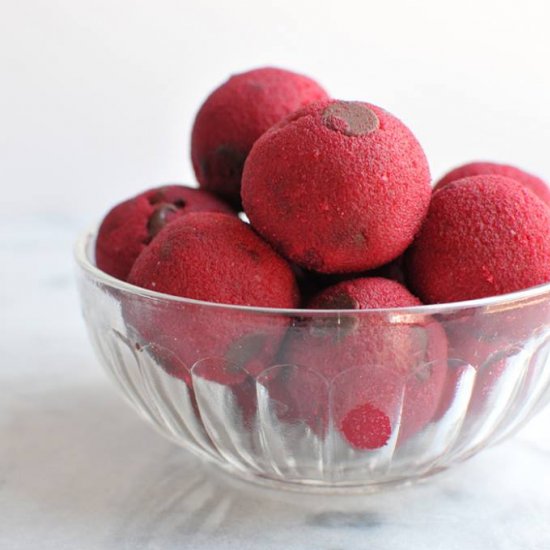 Pink Cookie Dough Balls