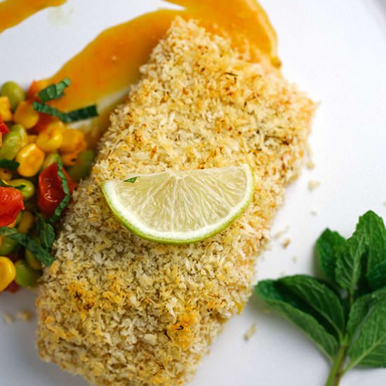 Crunchy Honey Mustard Salmon