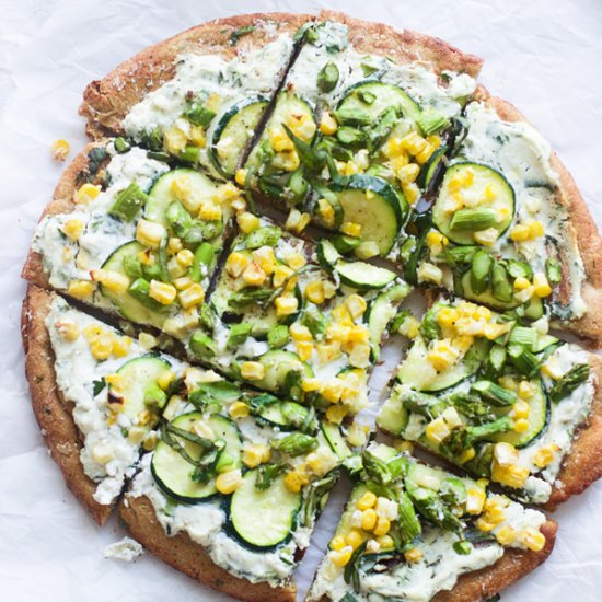 Spring Flatbread with Ricotta