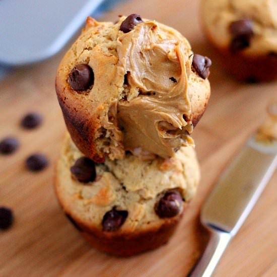 Peanut Butter Chocolate Muffins