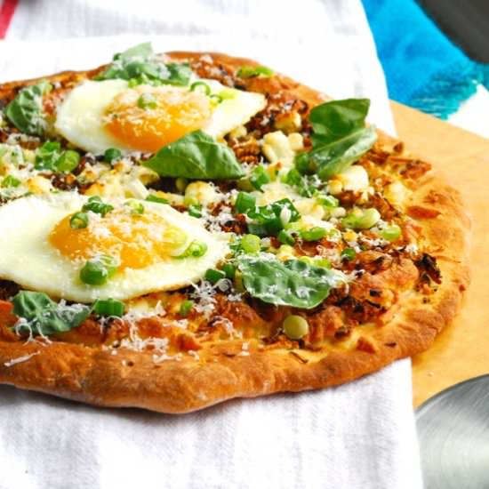 Crispy Shredded Sunchoke Pizza