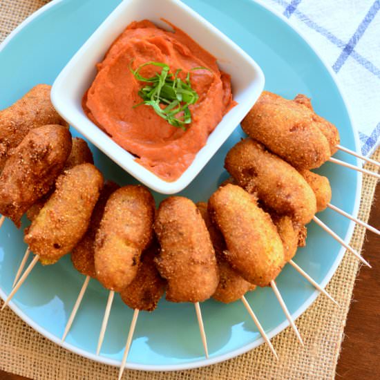 Mini Curry Corn Dogs