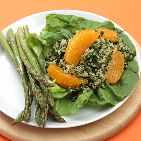 Quinoa Tabbouleh with Asparagus