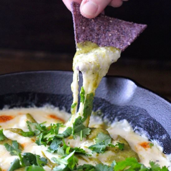 Roasted Poblano Queso Fundido