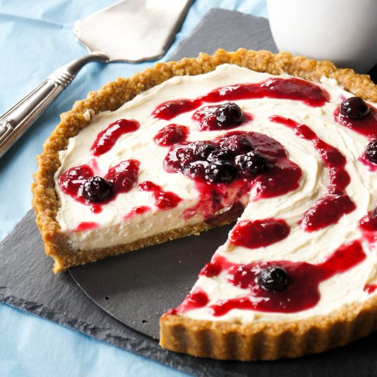 Berry & Mascarpone Anzac Tart