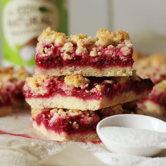 Raspberry & Lemon Crumble Slice