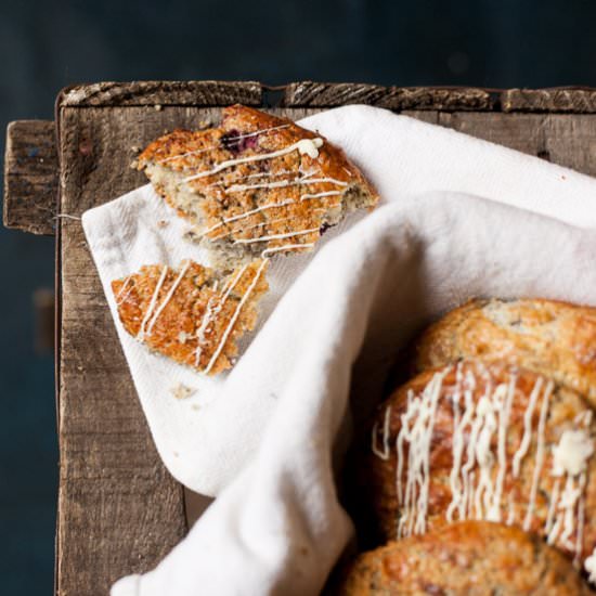 Blackberry Lime Coconut Teacakes