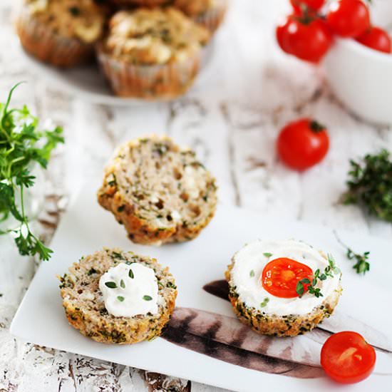 Breakfast Spinach Feta Muffins