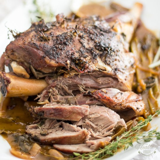 Simple Braised Leg of Lamb