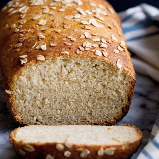 Whole Wheat Honey Oatmeal Bread