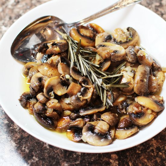 Sautéed Rosemary Mushrooms