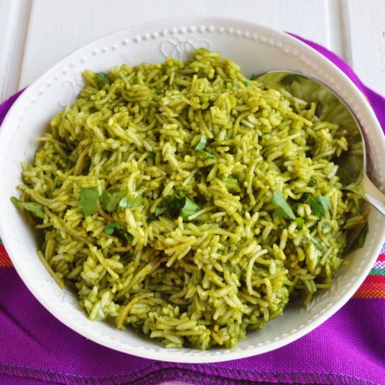 Mexican Green Rice with Fideo