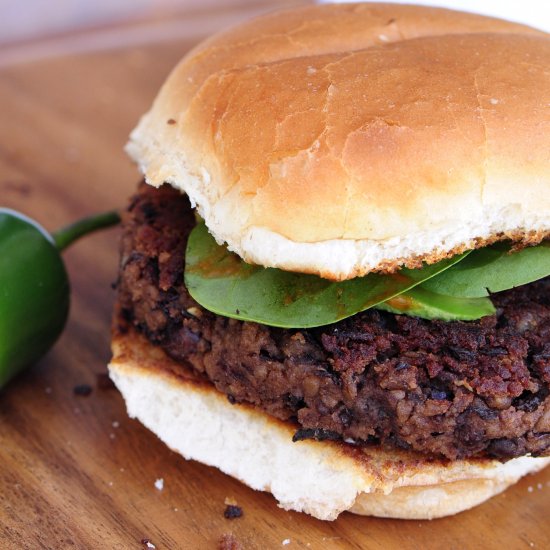 Spiced Black Bean Burgers