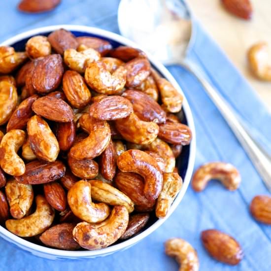 Maple Tamari Almonds and Cashews