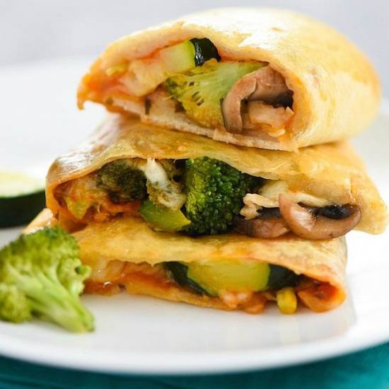 Cheesy Roasted Veggie Pockets