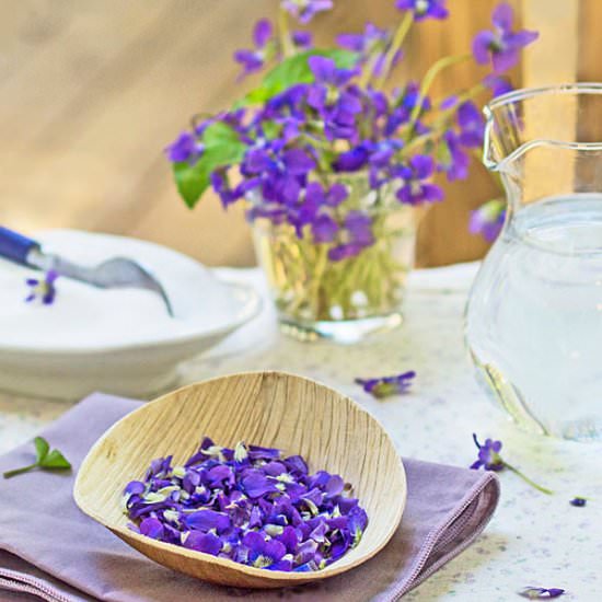 Violet Syrup with Wild Violets