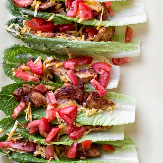 Mexican Chicken Lettuce Wraps