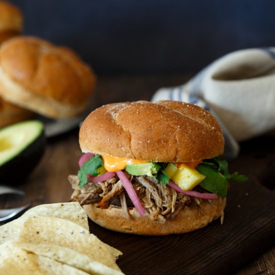 Pulled Pork Banh Mi Sandwich