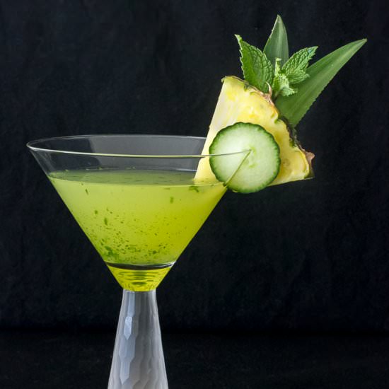 Cucumber Pineapple Mint Martini