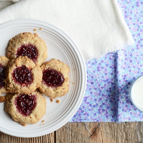 Raspberry Thumbprint Cookies