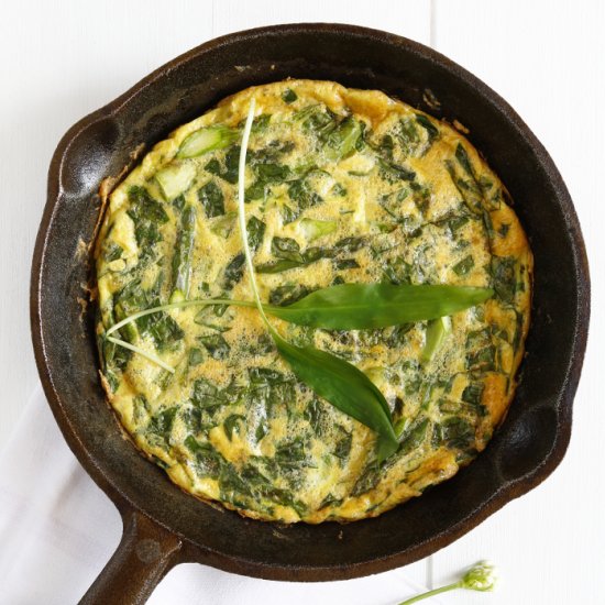 Wild Garlic & Asparagus Frittata