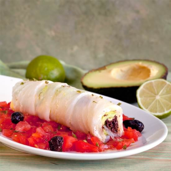 Cod and Avocado Canneloni