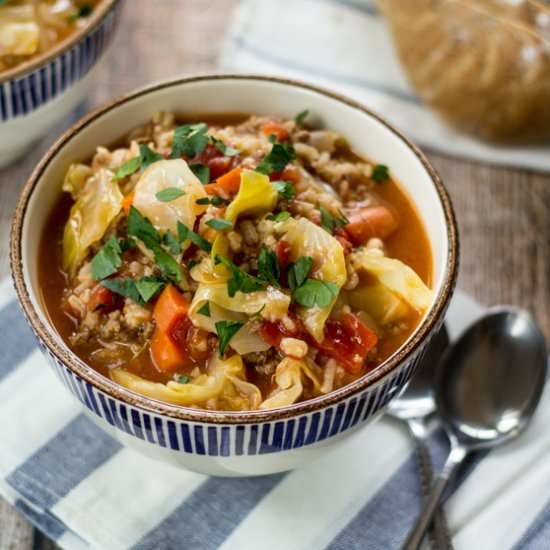 Russian Cabbage Roll Soup