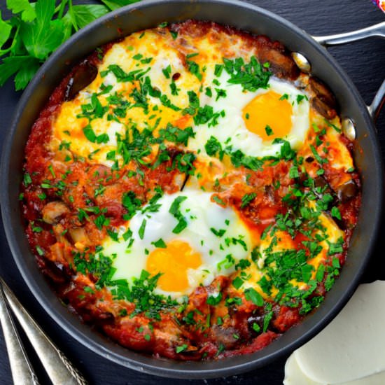 Mozzarella & Eggplant Shakshuka