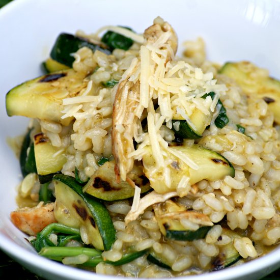 Healthy Chicken Pesto Risotto