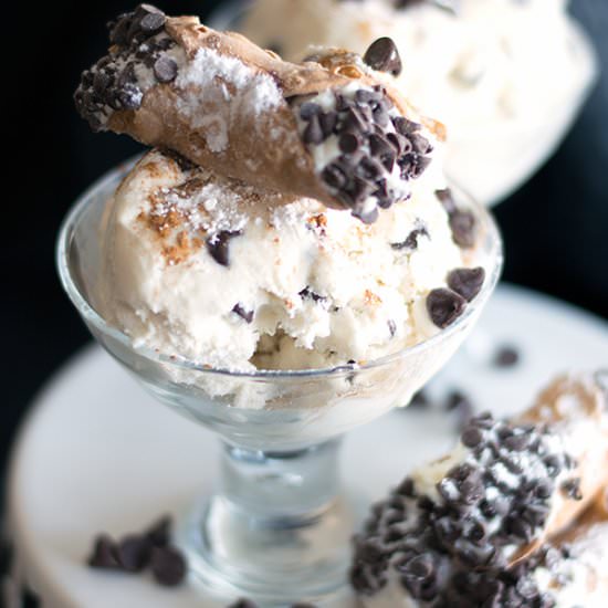 Cannoli Ice Cream w/ Fresh Ricotta