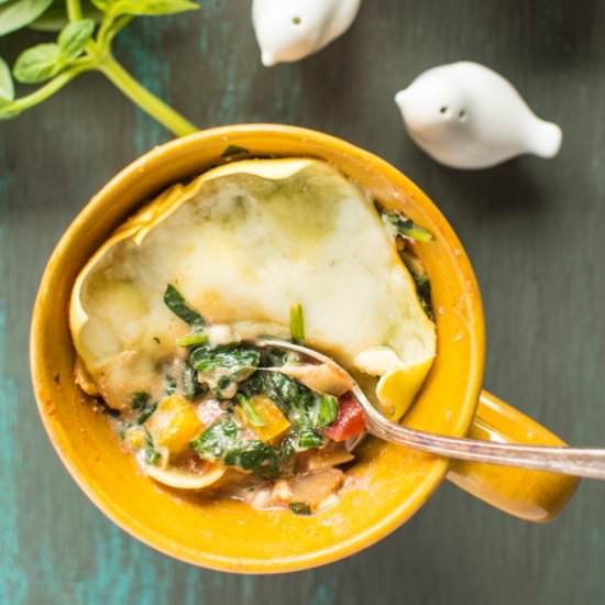 Spinach Lasagna in a Mug