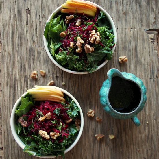 Beet, Apple and Kale Salad with Dill