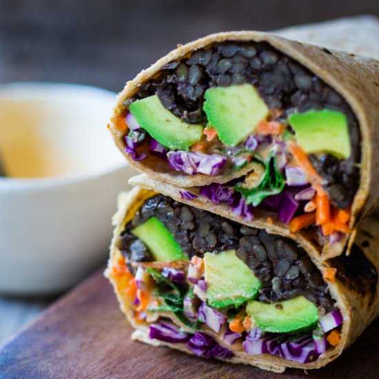 Spicy Lentil Tahini Wrap