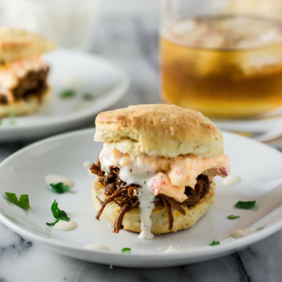 White BBQ Brisket Sandwiches