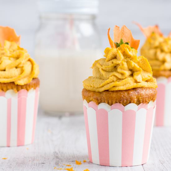 Vegan Carrot & Ginger Cupcakes