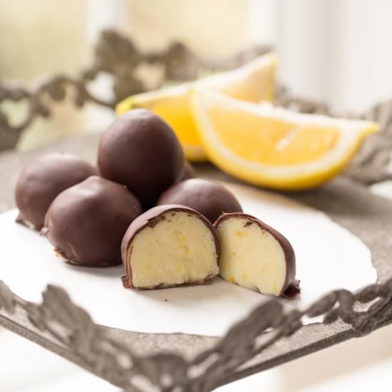 Lemon & White Chocolate Truffles