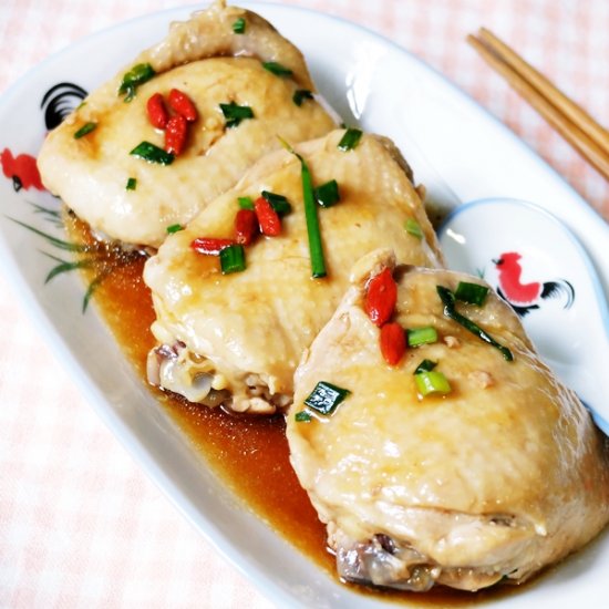 Steamed Wine Chicken with Wolfberry