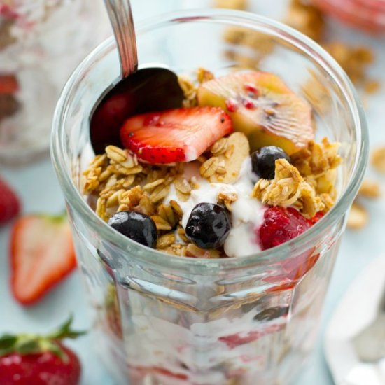 Triple-Berry Granola Parfaits