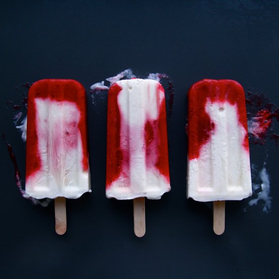 Strawberry & Yogurt Popsicles