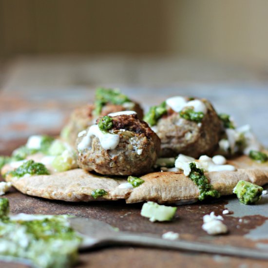 Grilled Lamb Meatball Gyros