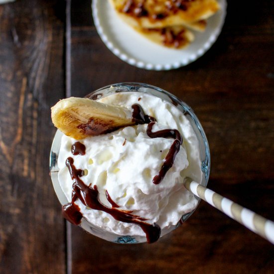 Bananas Foster Milkshakes