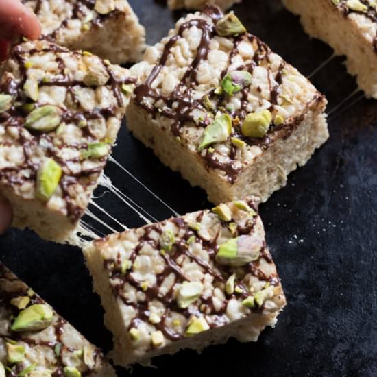 Pistachio Brown Butter Rice Krispie