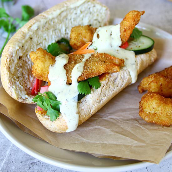 Fried Shrimp Sub Sandwich