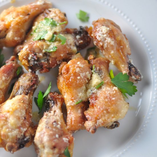 Cheesy Garlic Wings