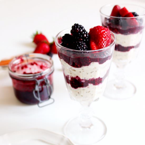 Blackberry Bircher Parfait